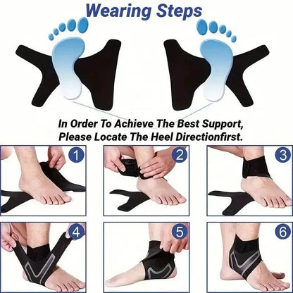 2Pcs Adjustable Compression Ankle Brace for Pain Relief - Estalios
