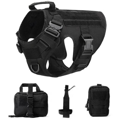 Tactical Military Dog Vest Harness and Leash Set for All Breeds - Estalios