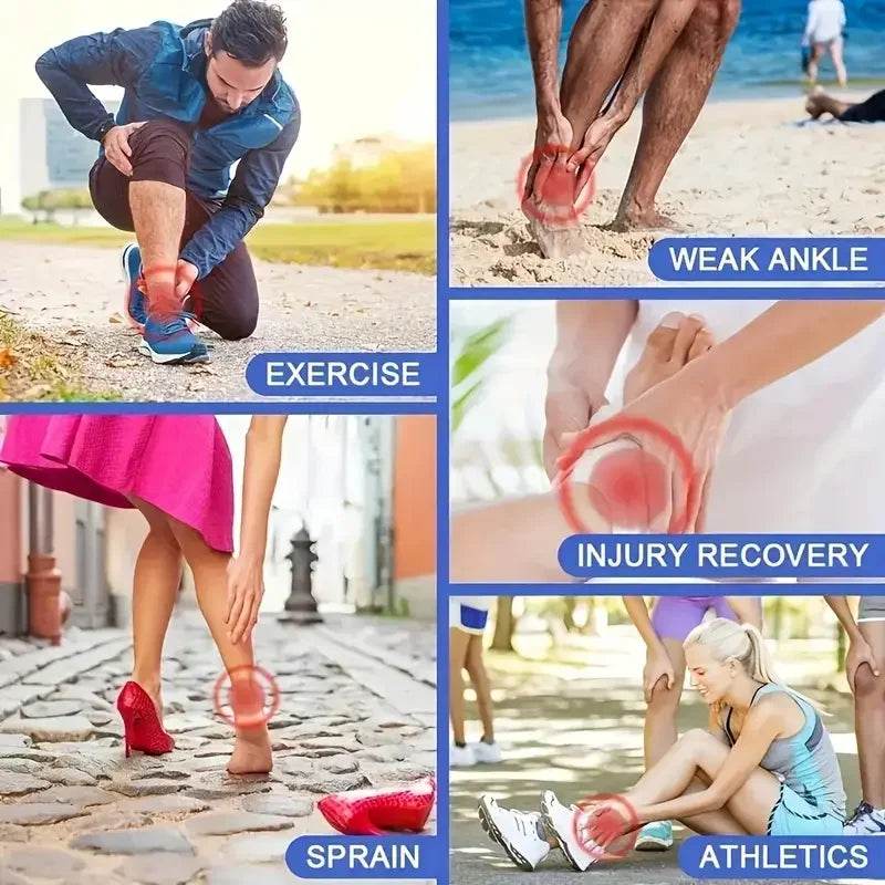 1 Pair Fitness Sports Ankle Brace Adjustable Compression Support - Estalios