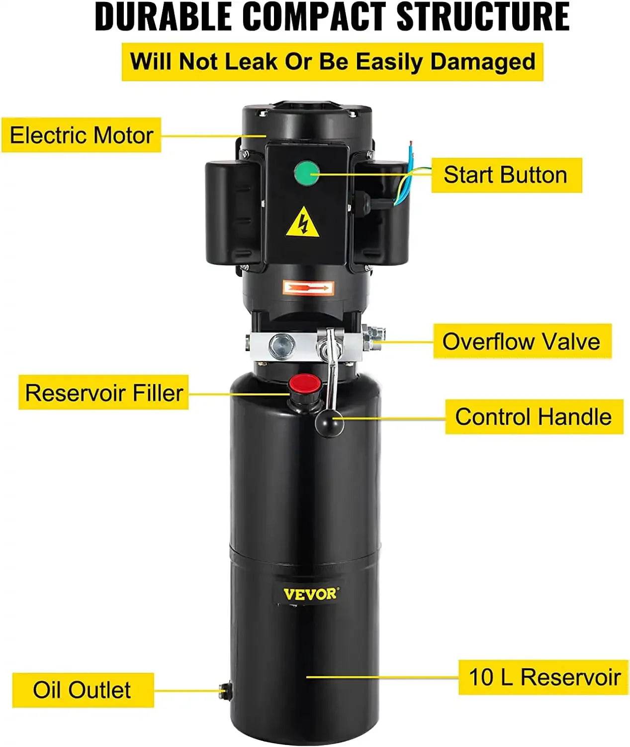 110V 2.64 Gallon Hydraulic Power Unit For Auto Lift Repair - Estalios