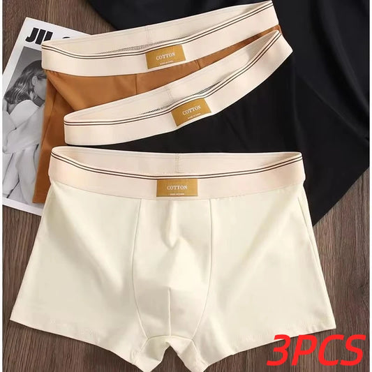 Comfortable 3Pcs Men's Cotton Boxer Shorts Underwear