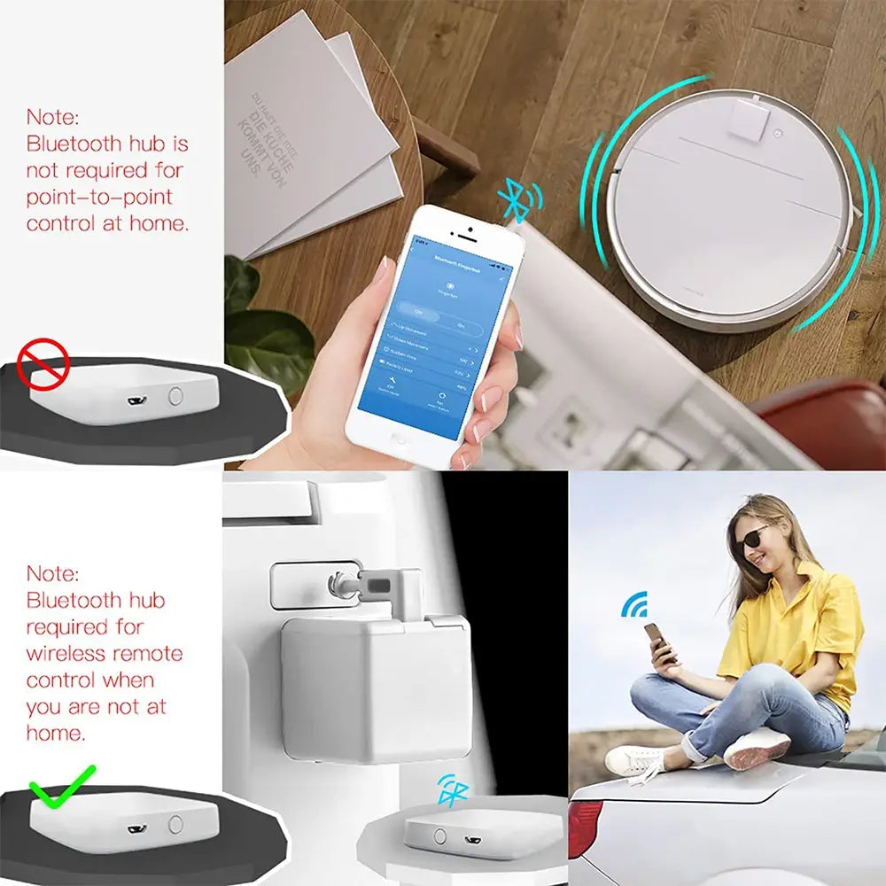 Tuya Smart Home Finger Bluetooth Robot Smart Switch Button Pusher Bot App Remote Control Timer Voice for Alexa Google