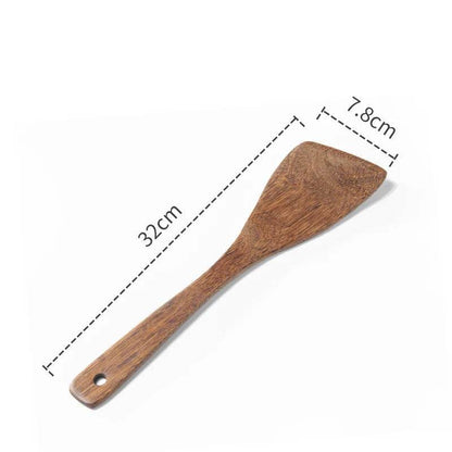 Kitchen Utensils Set Non-Stick Wooden Handle Cooking Tools - Estalios
