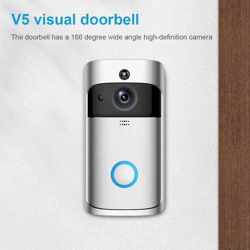 WiFi Video Doorbell 2 Way Audio Security Home Door Bell 720P Night Vision with Noise Cancelling Microphone Smart Human Detection - Estalios