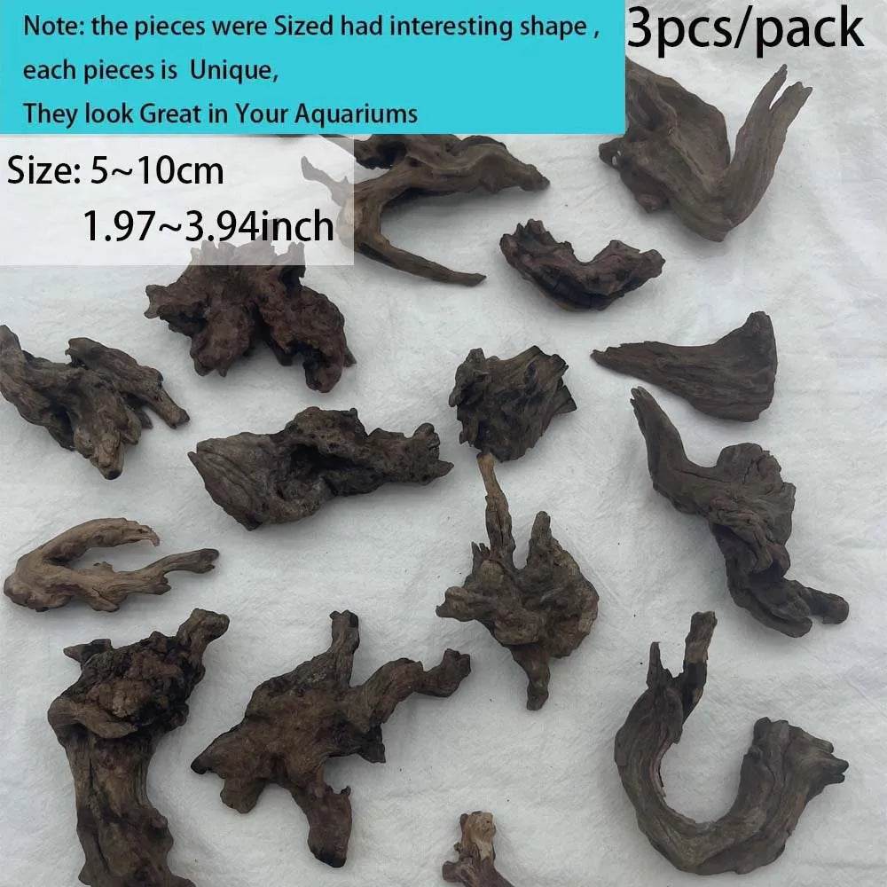 5-10CM Small Natural Tree Trunk Aquarium Decoration Ornament - Estalios