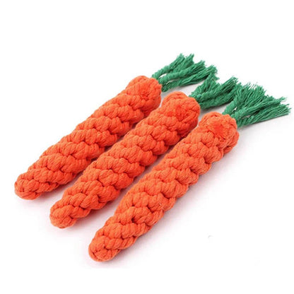1Pcs Carrot Dog Chew Rope Toy for Teeth Cleaning - Estalios