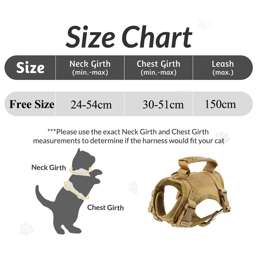 Tactical Puppy Harness Leash For Small Dogs Adjustable - Estalios