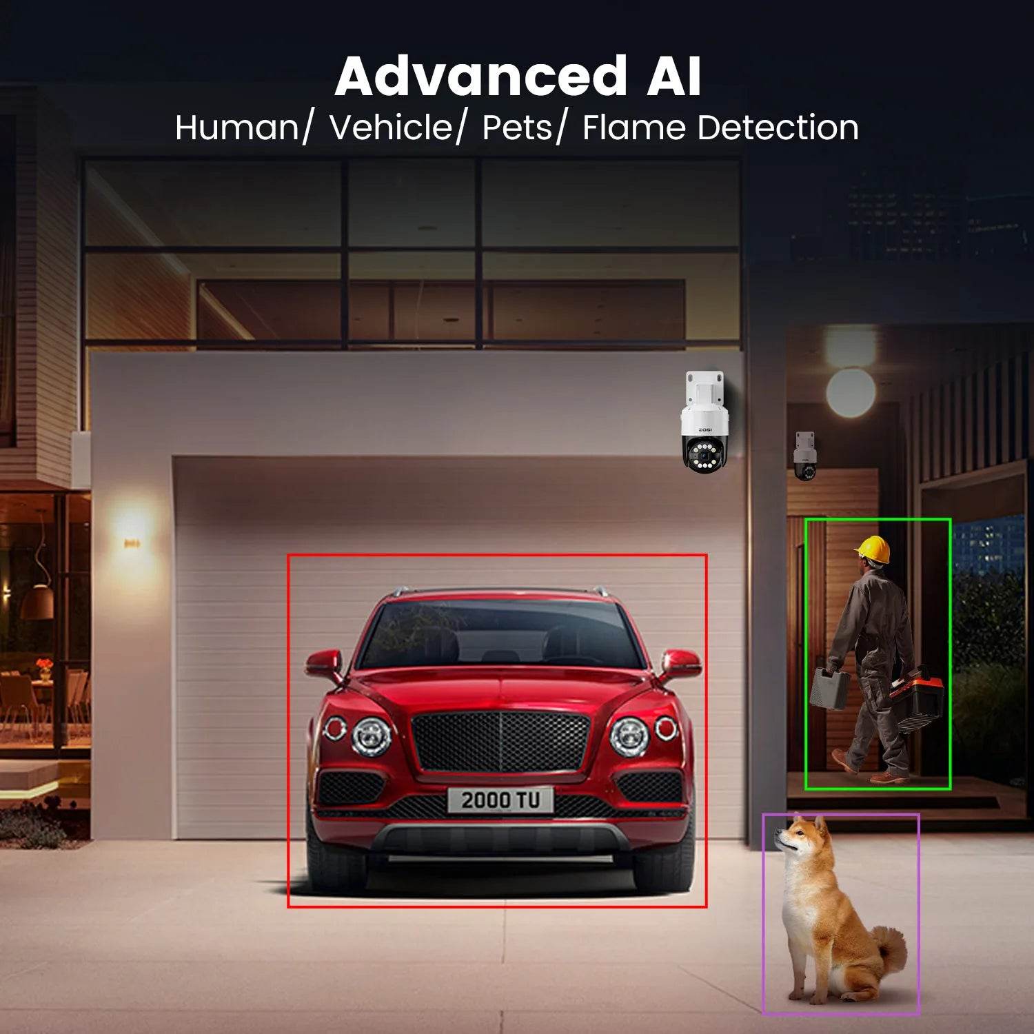ZOSI 8MP PTZ PoE CCTV Security Camera System AI Face Person Vehicle Detect 4K 8CH Expand 16CH NVR Video Surveillance IP Cam - Estalios