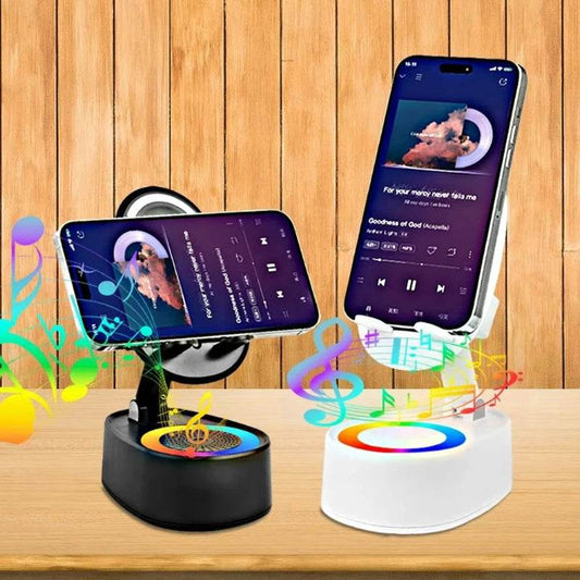 Wireless Speaker with Colorful Ambient Light and Phone Holder - Estalios