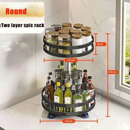 360 Rotation Spice Rack Multi-Layer Kitchen Organizer Tray - Estalios
