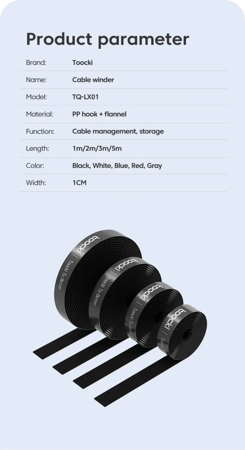 Toocki Wire Winder Ties & Cord Management