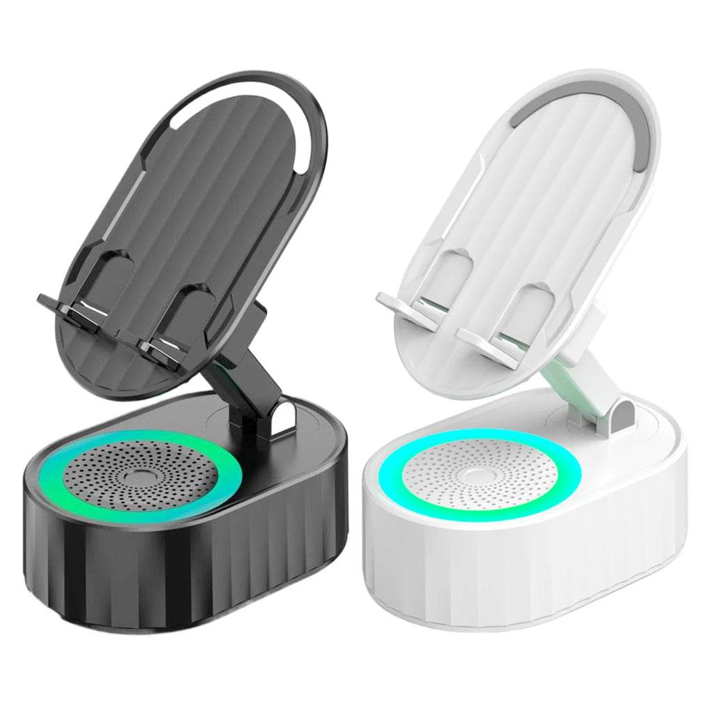 Portable Cell Phone Stand Speaker With Surround Sound Black - Estalios
