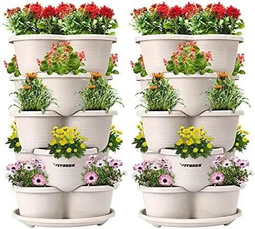 2-Pack 5 Tier Vertical Gardening Planter for Herbs and Vegetables - Estalios