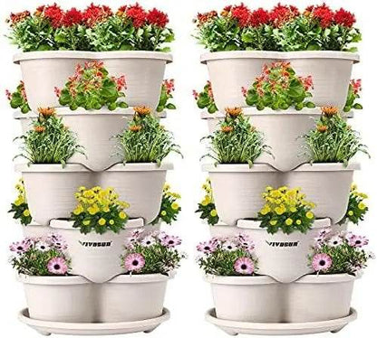 2-Pack 5 Tier Vertical Gardening Planter for Herbs and Vegetables - Estalios