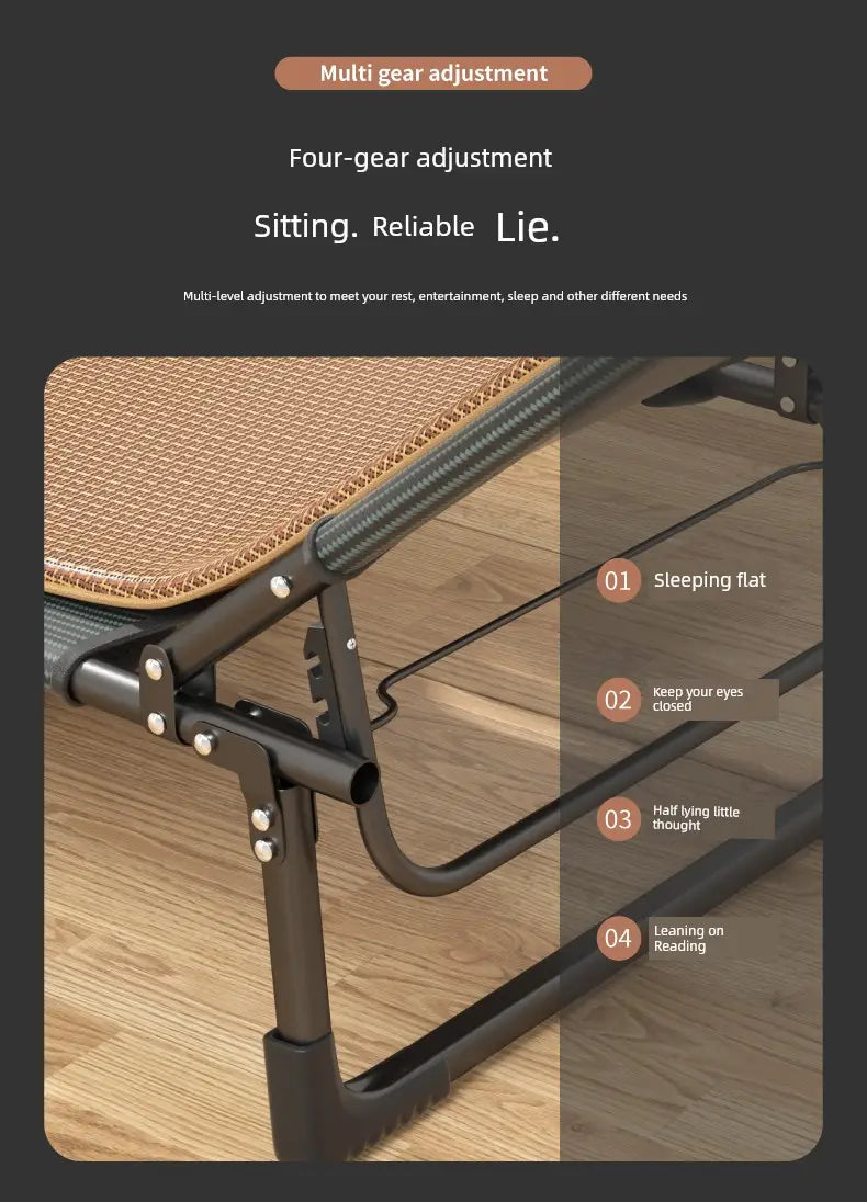 Jie’an Xi Lunch Break Folding Bed Single Bed Adult Office Station Siesta Appliance Recliner Simple Bed Camp Bed