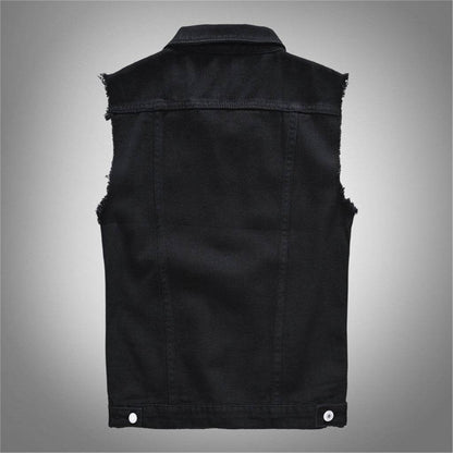 Men's New Fashion Sleeveless Denim Vest for Autumn Casual Wear - Estalios