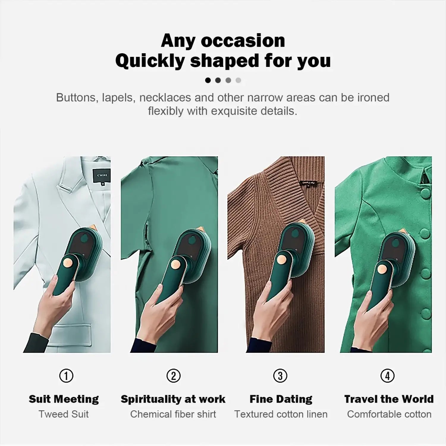 Vaporizador de ropa portátil de calentamiento rápido para viajes y el hogar