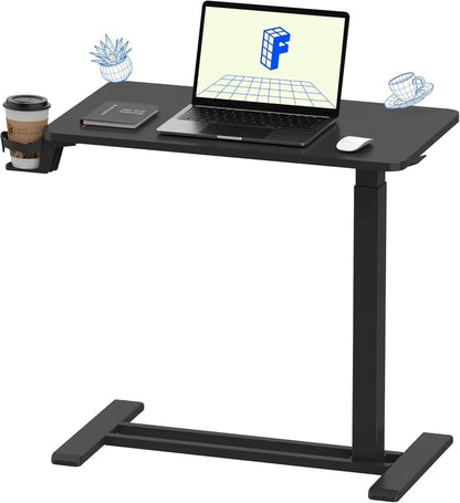 Electric Standing Desk with Drawers, Glass Adjustable Height - Estalios