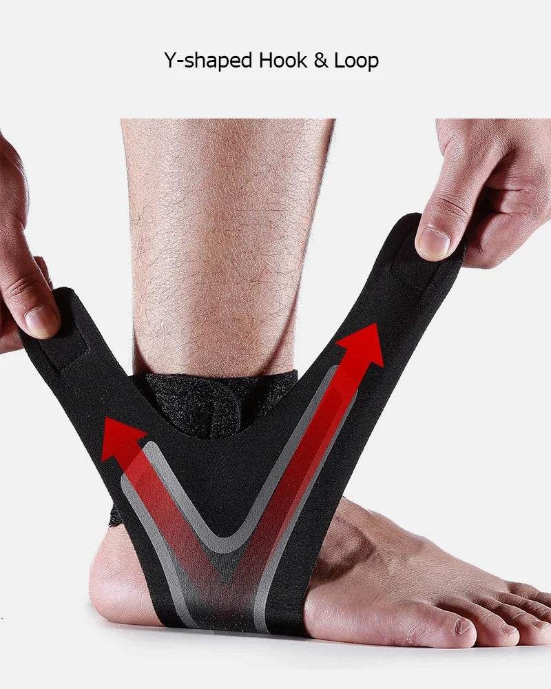 1 Pair Fitness Sports Ankle Brace Adjustable Compression Support - Estalios