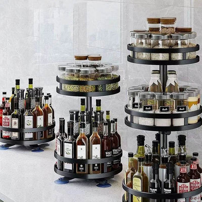 360 Rotation Spice Rack Multi-Layer Kitchen Organizer Tray - Estalios