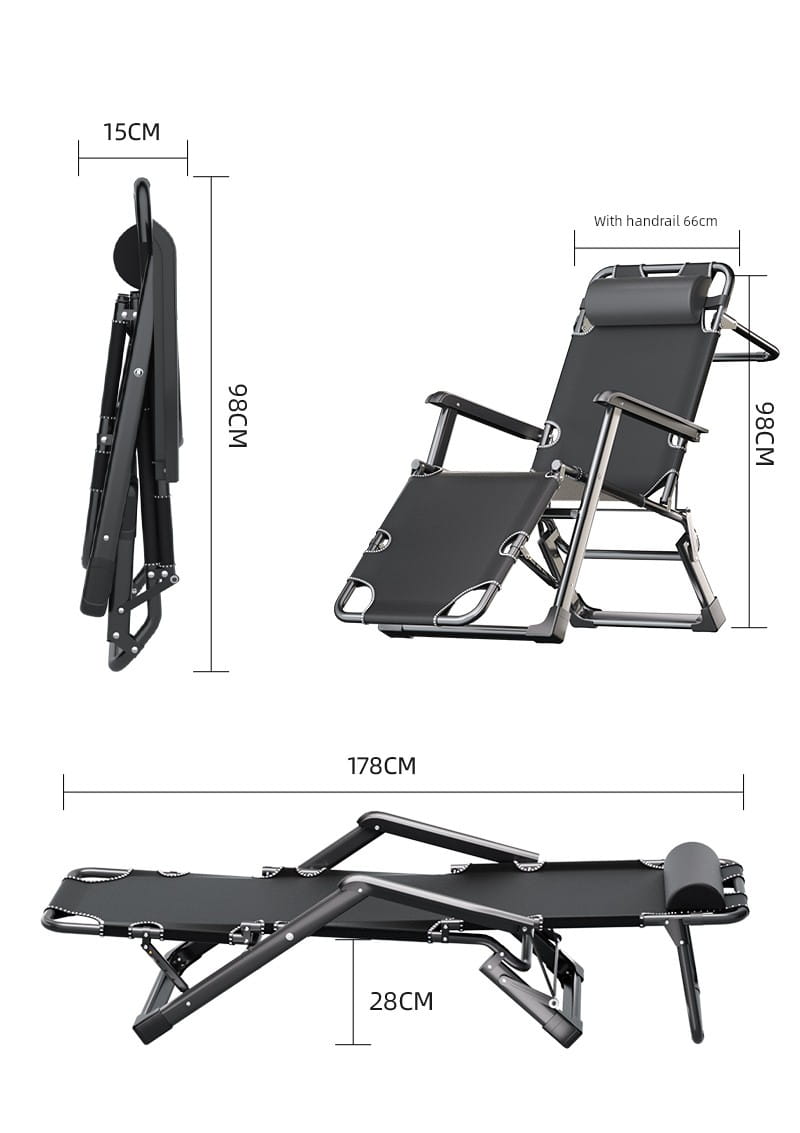Cama plegable portátil para la siesta en casa, la oficina y el campamento