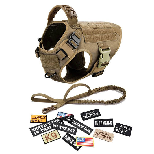 Military Large Dog Harness Leash for Tactical Training - Estalios