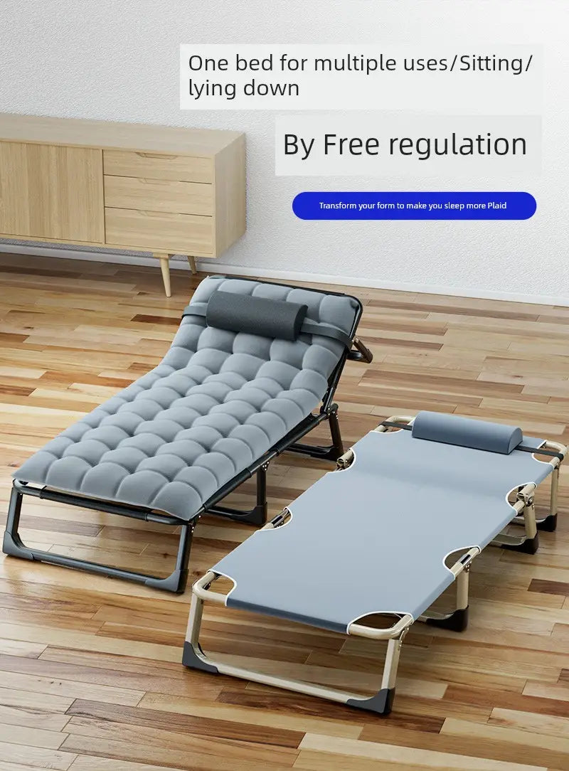 Comfortable Folding Bed with Adjustable Backrest for Adults During Office Lunch Breaks