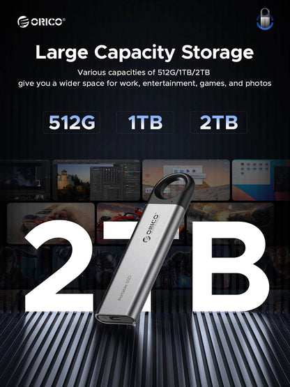 ORICO C10 1TB External SSD Up to 1050MB/S Portable Drive - Estalios