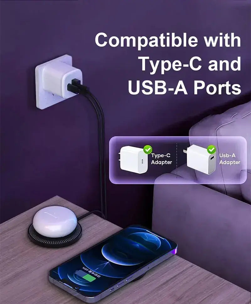 Cargador inalámbrico magnético de 30 W para iPhone y AirPods
