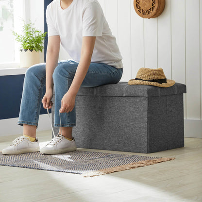 Ottoman Storage Bench, 21 Gal. Folding Chest for Living Room - Estalios