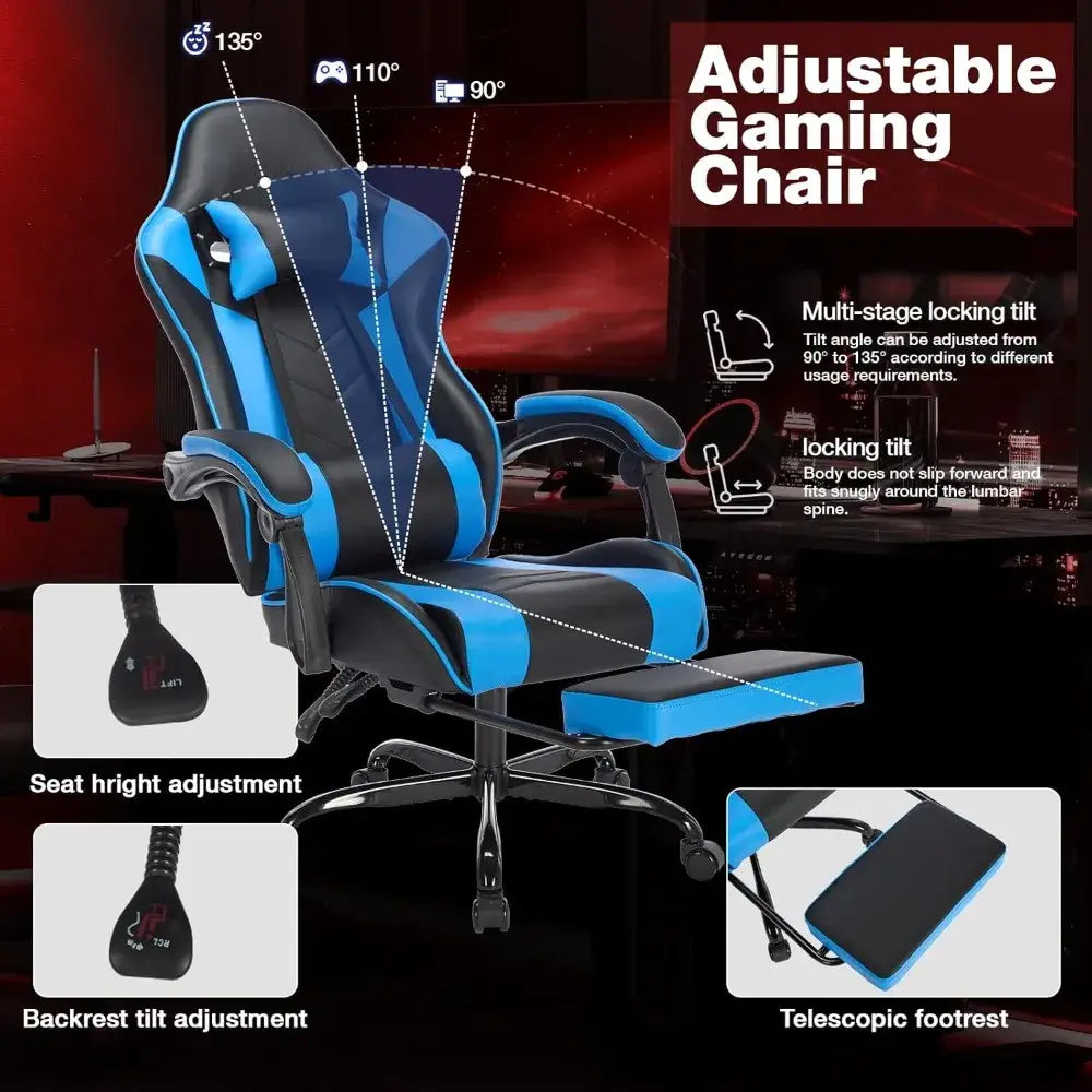 Ultimate Gaming Chair with Footrest
