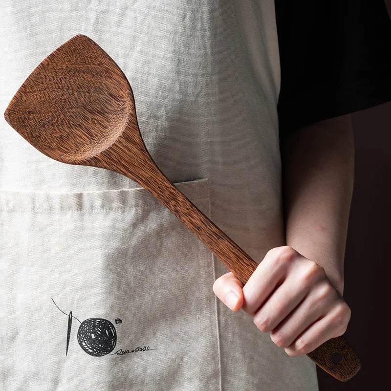 Kitchen Utensils Set Non-Stick Wooden Handle Cooking Tools - Estalios