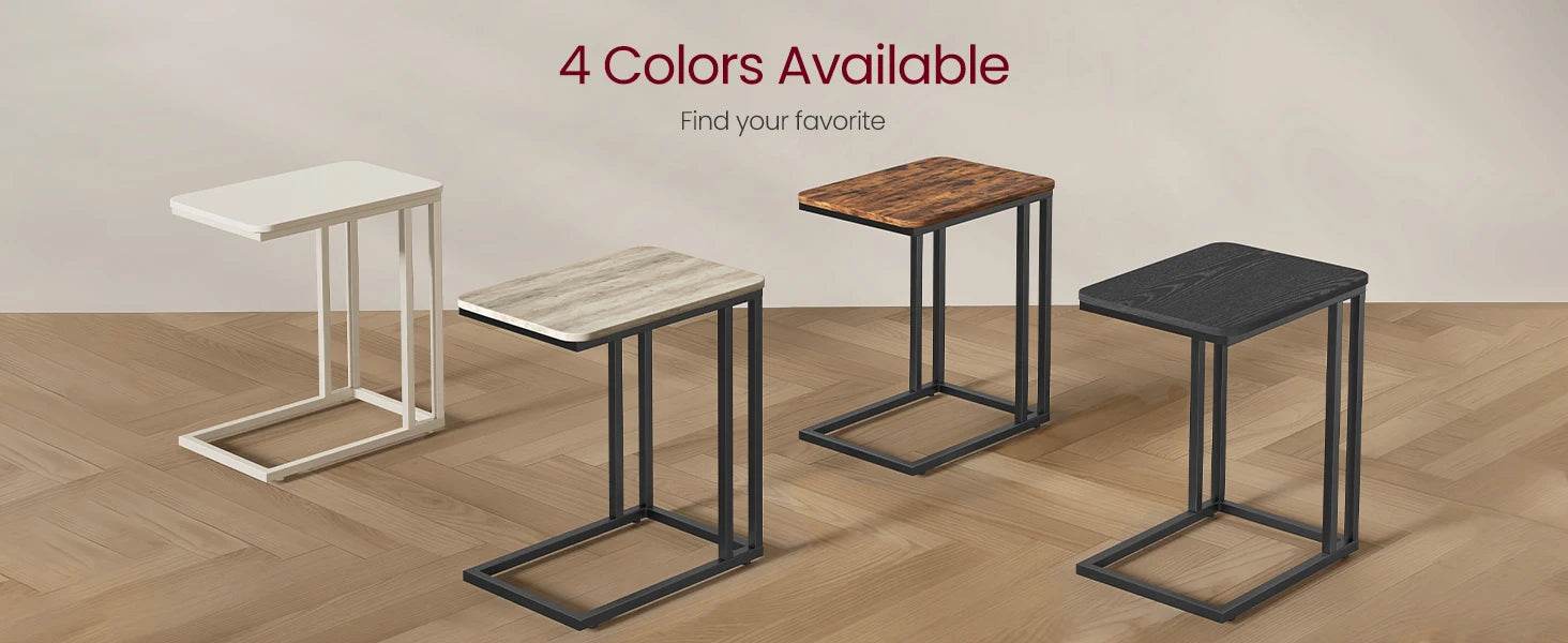Coffee Laptop Mobile Tablet, Industrial Side Table on Wheels - Estalios