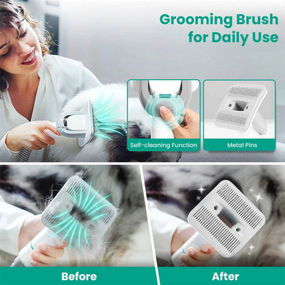 INSE P20 Pet Grooming Kit with Vacuum Suction 99% Hair - Estalios