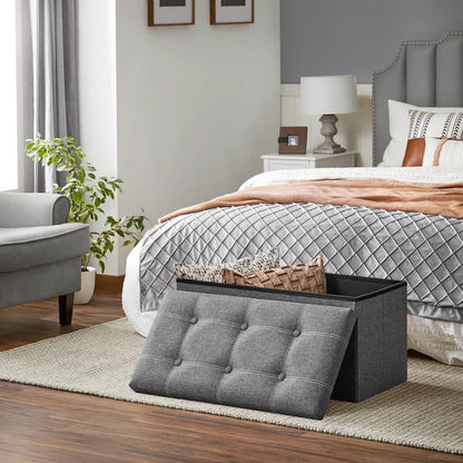 Ottoman Storage Bench, 21 Gal. Folding Chest for Living Room - Estalios