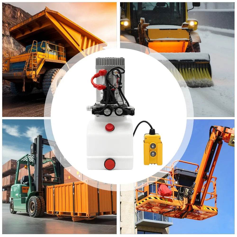 4-Quart Hydraulic Pump for Dump Trailer and Car Lifting - Estalios