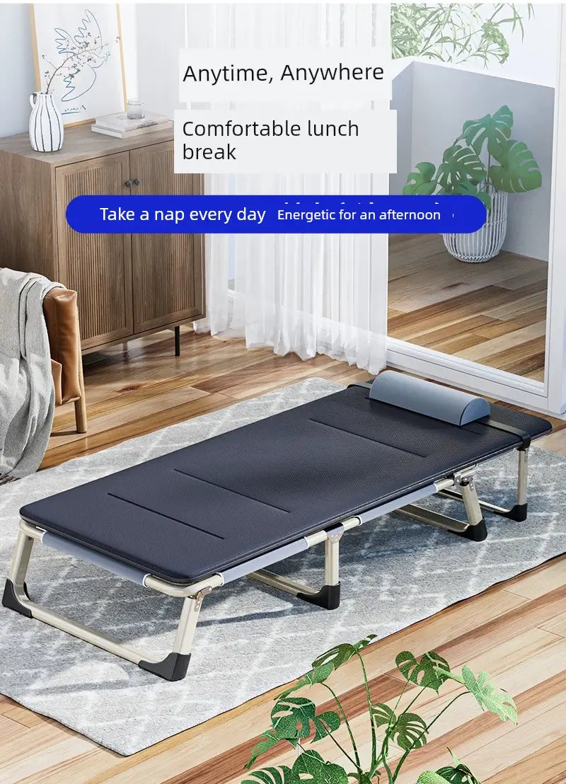 Cama plegable para exteriores, sencilla, ideal para el hogar y la oficina.
