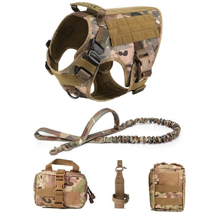 Tactical Military Dog Vest Harness and Leash Set for All Breeds - Estalios