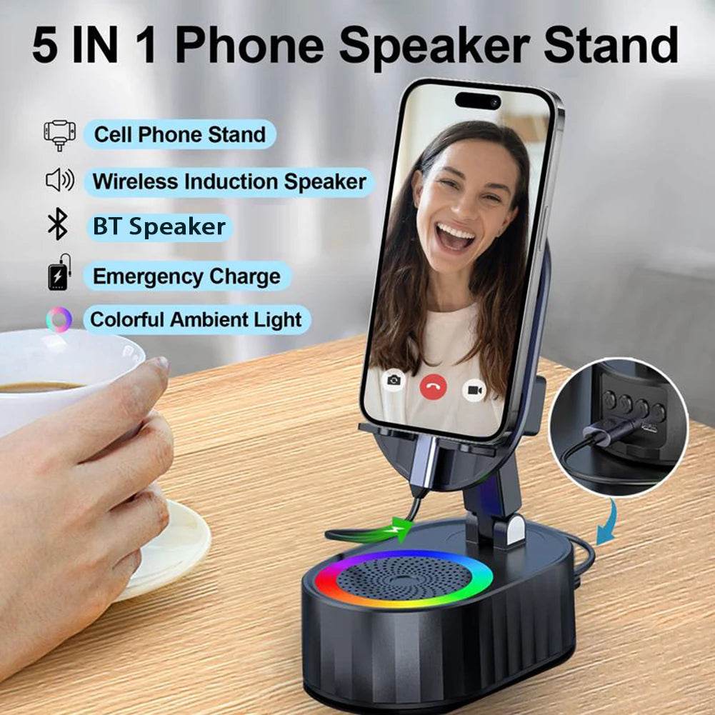 5 in 1 Bluetooth-compatible Audios Power Banks Speaker Stand - Estalios