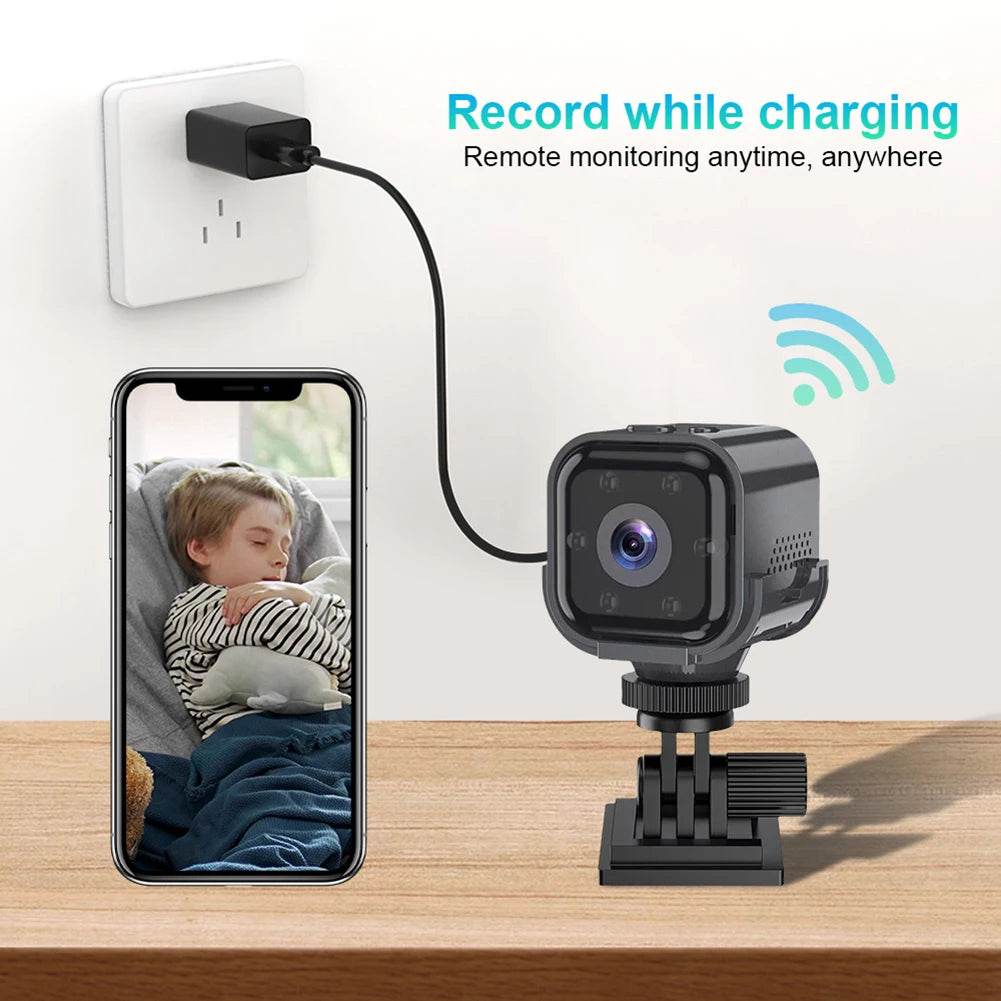 Wifi Mini Camera Two Way Audio Smart Wireless Camera Built-in Battery Surveillance Camera 960mAh for Indoor Outdoor Home Office - Estalios