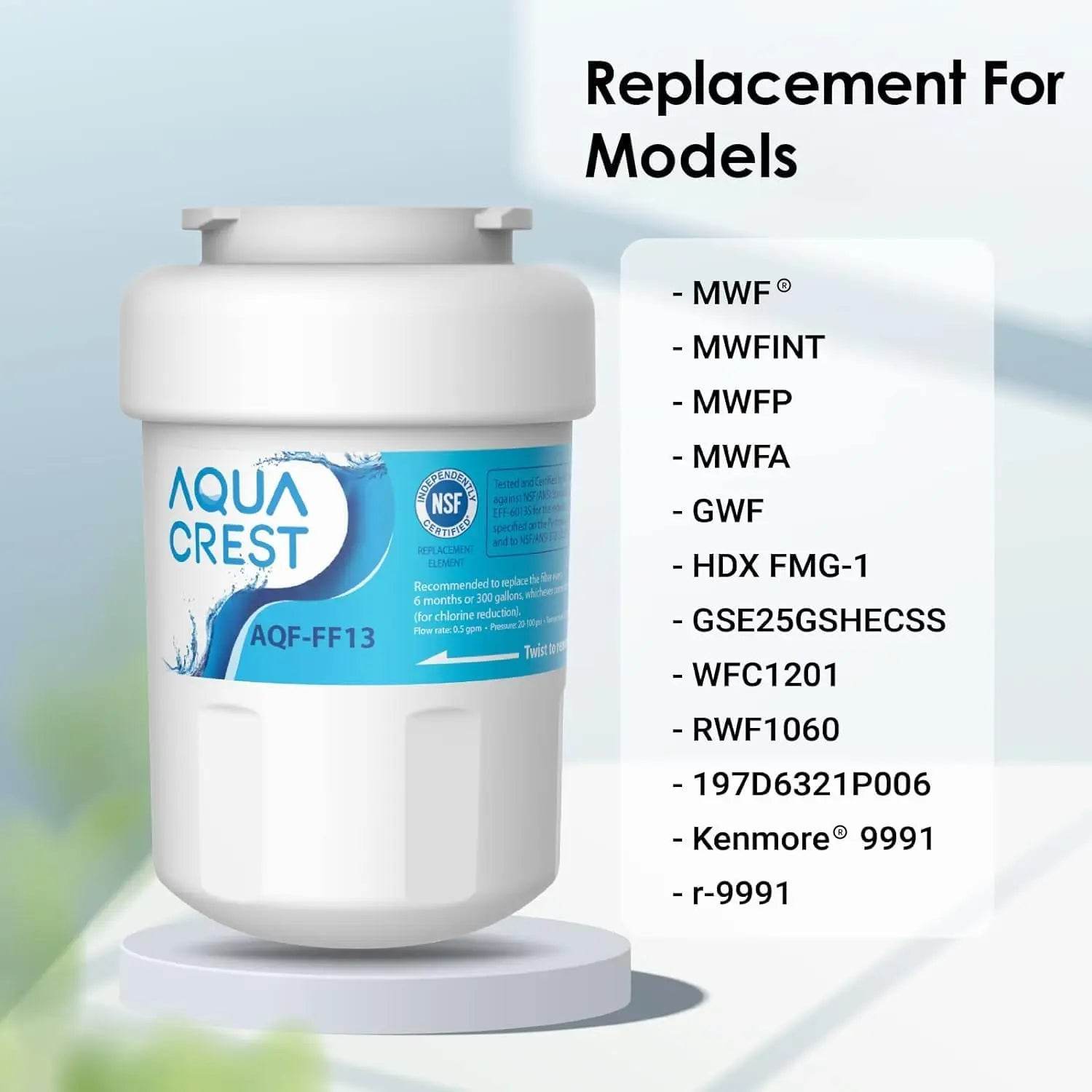 AQUA CREST AQF-FF13 Replacement Water Filter for GE MWF - Estalios