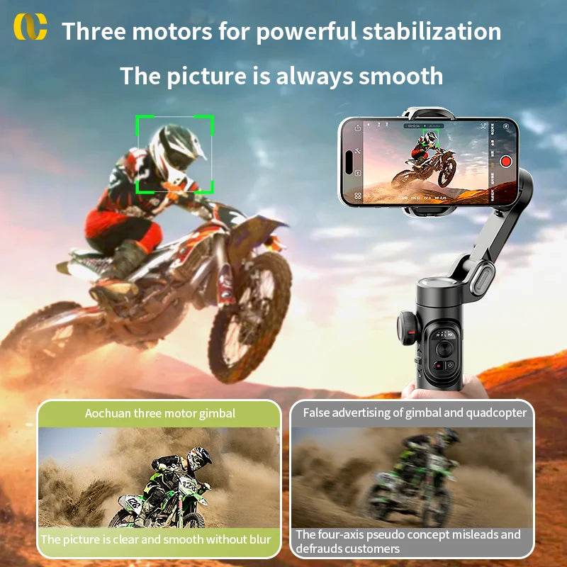 AOCHUAN Smart XE 3-Axis Handheld Gimbal for Stable Vlogging - Estalios