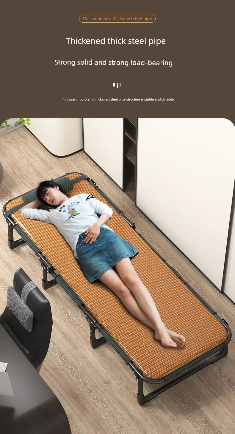 Jie’an Xi Lunch Break Folding Bed Single Bed Adult Office Station Siesta Appliance Recliner Simple Bed Camp Bed