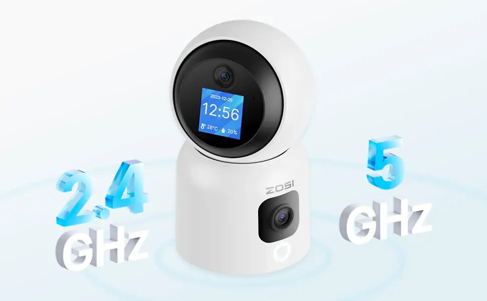 Cámaras inteligentes para bebés ZOSI con WiFi, PTZ, seguimiento automático, IA, panorámica de 360°, videovigilancia para interiores