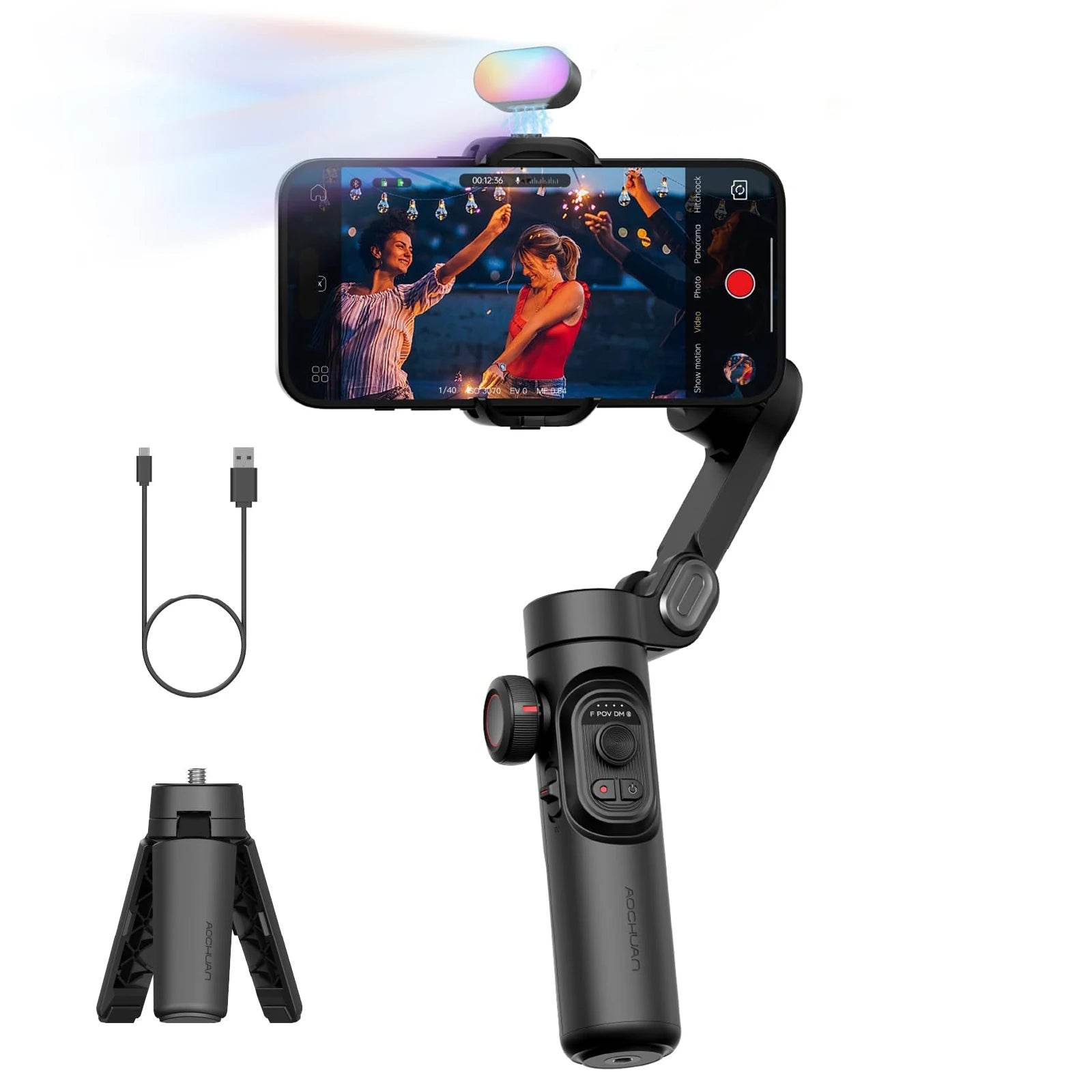 AOCHUAN Smart XE 3-Axis Handheld Gimbal for Stable Vlogging - Estalios