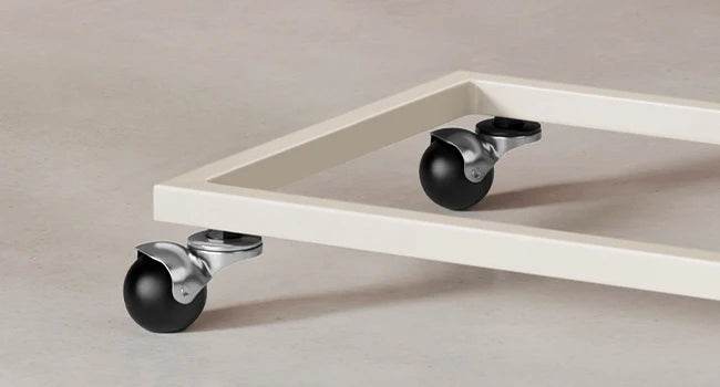 Coffee Laptop Mobile Tablet, Industrial Side Table on Wheels - Estalios