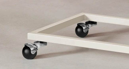 Coffee Laptop Mobile Tablet, Industrial Side Table on Wheels - Estalios