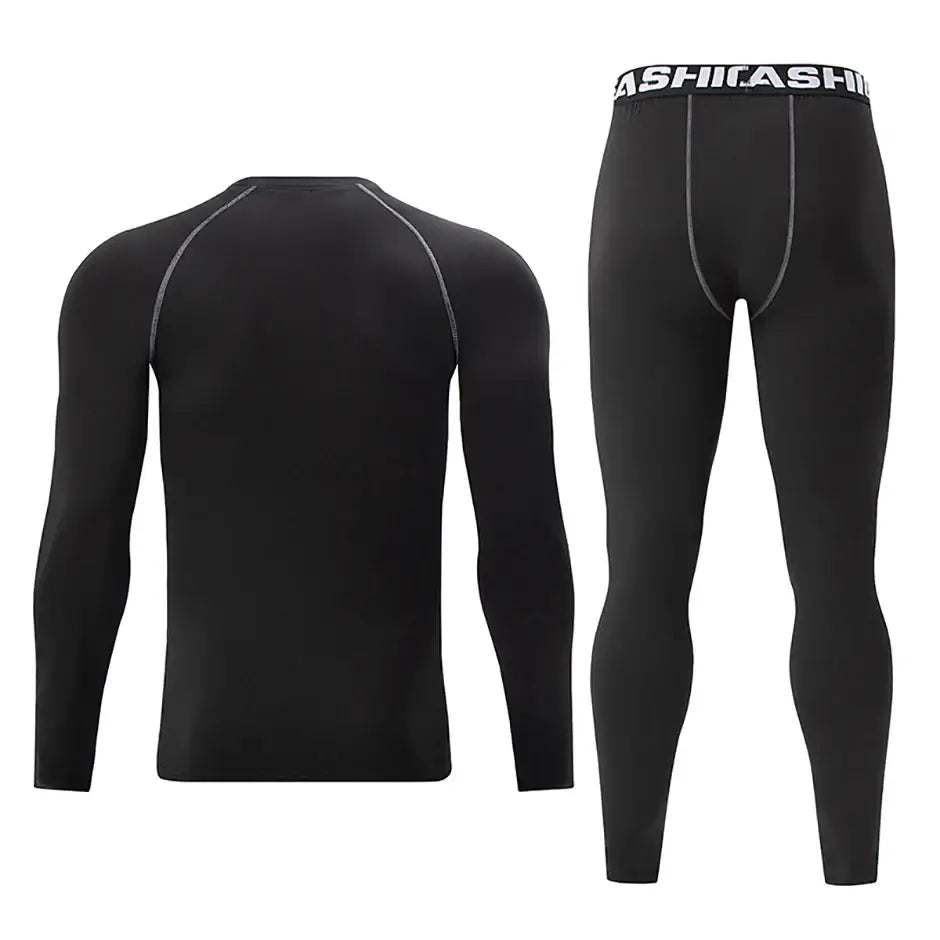 Navy Blue 2-Piece Mens Tight Thermal Set