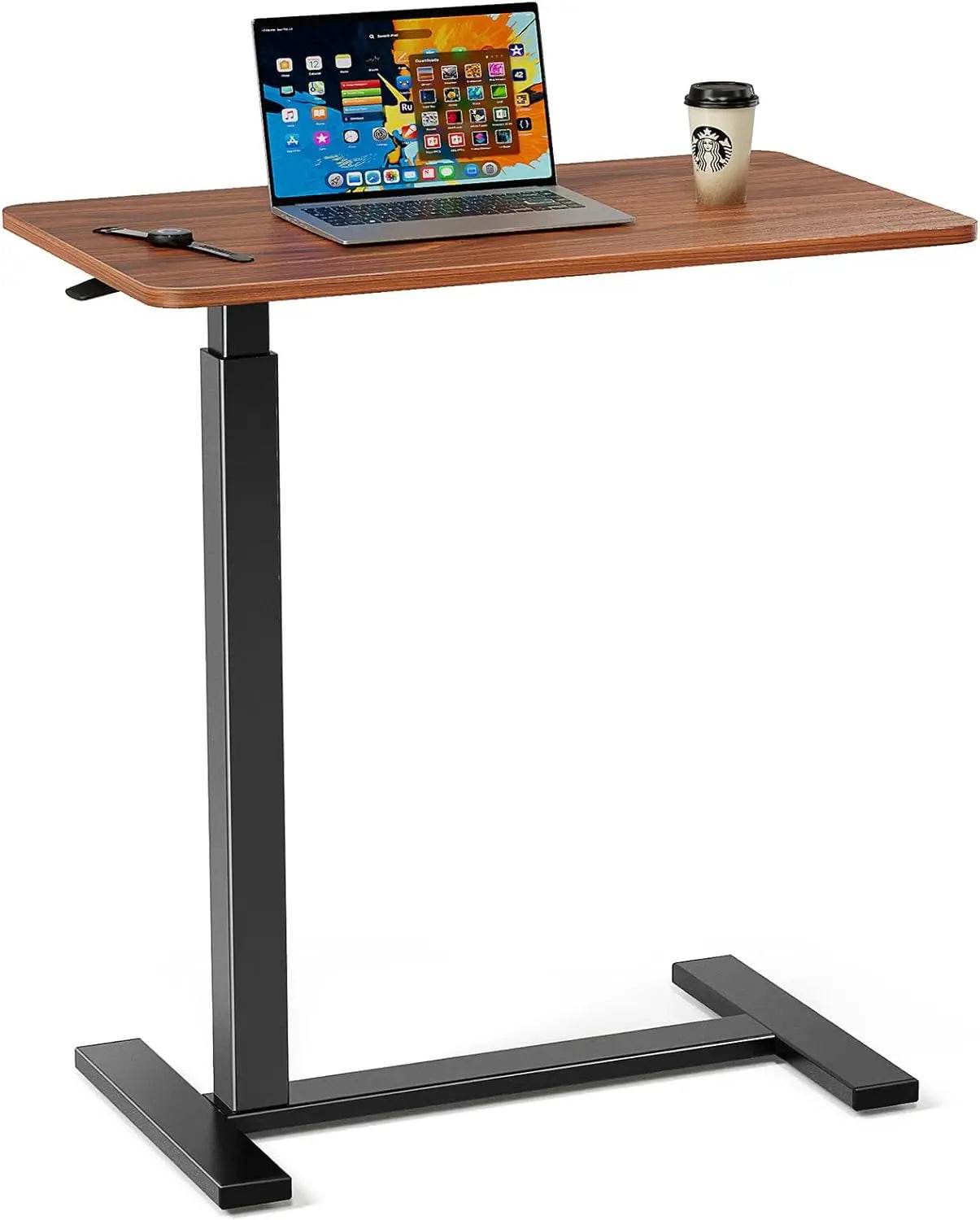 Adjustable Overbed Bedside Table with Wheels for Home Use - Estalios