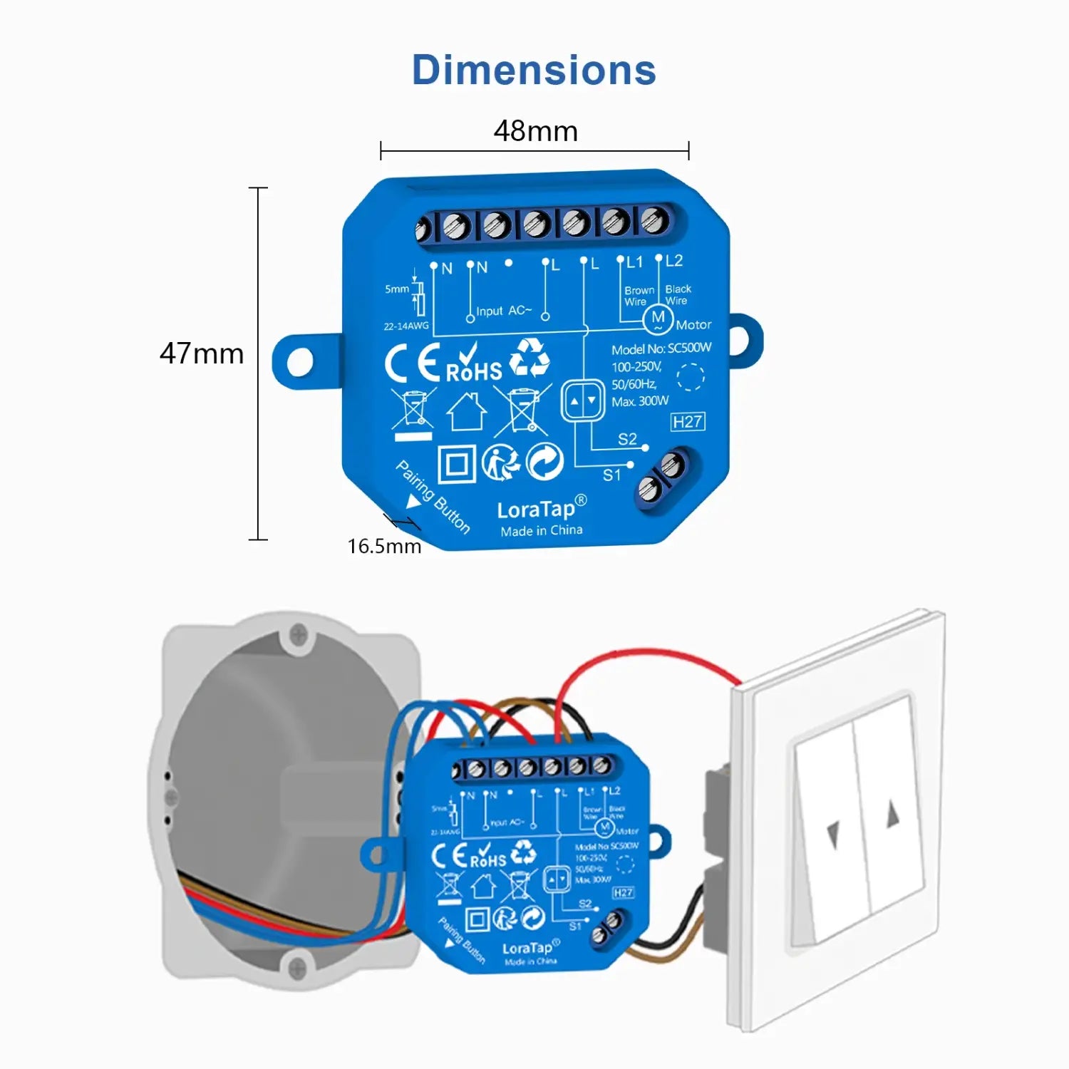 LoraTap Tuya Smart Roller Shutter Curtain Blinds Switch Tubular Motor Percentage Remote Voice Control by Google Home